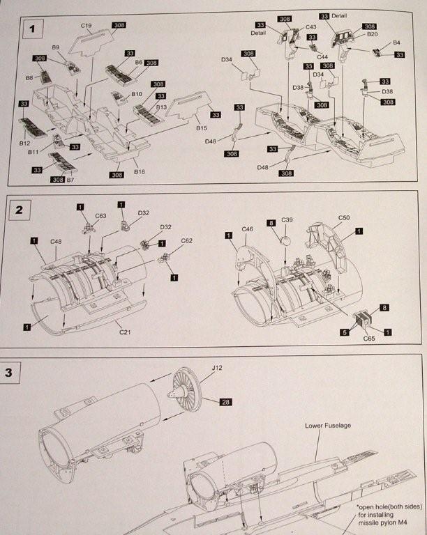 Kinetic F-16I Israeli 'Sufa'-'Storm' 1.48 clear instruction sheet