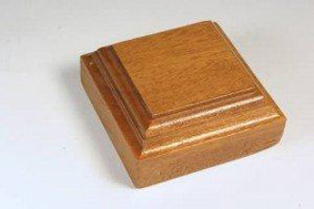 mahogany or oak plinths