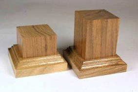 mahogany or oak plinths