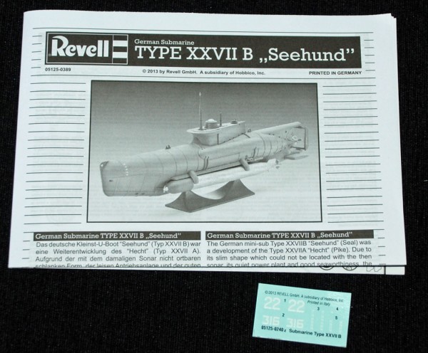 10 HN Ma Revell Type XXVIIB Seehund 1.72 - Scale Modelling Now