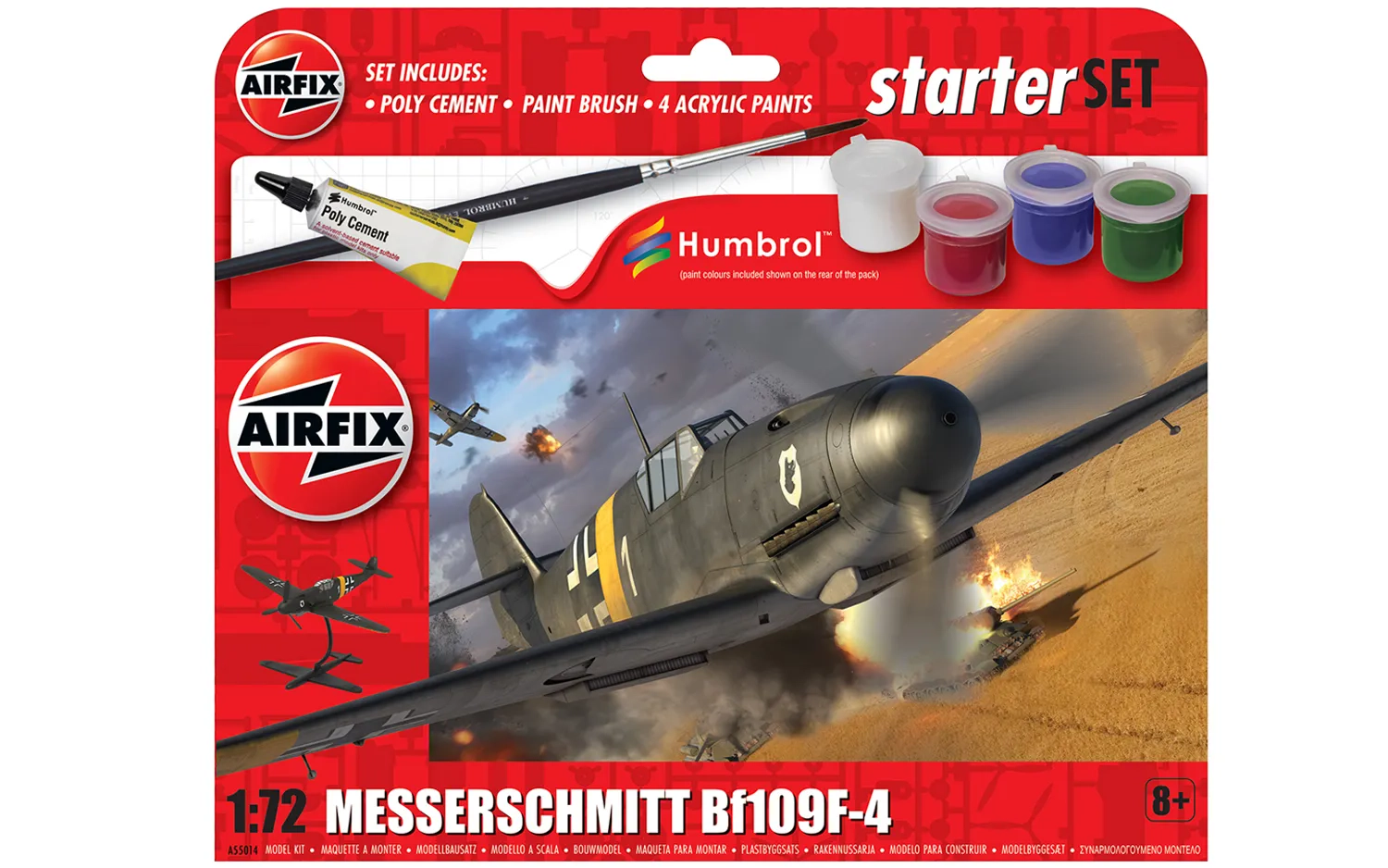 Airfix Messerschmitt Bf109F-4, Starter Set 1:72